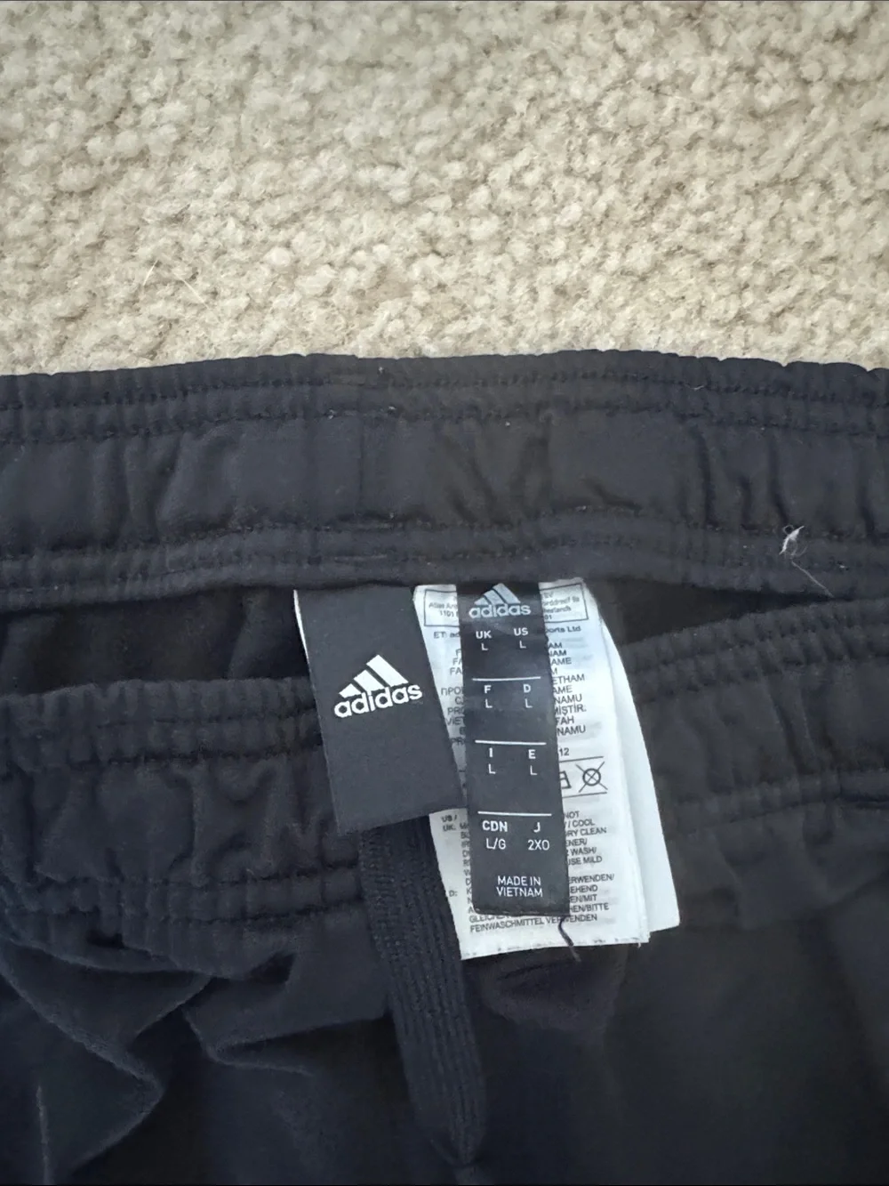 adidas Black Men's Athletic Jogger Sweatpants